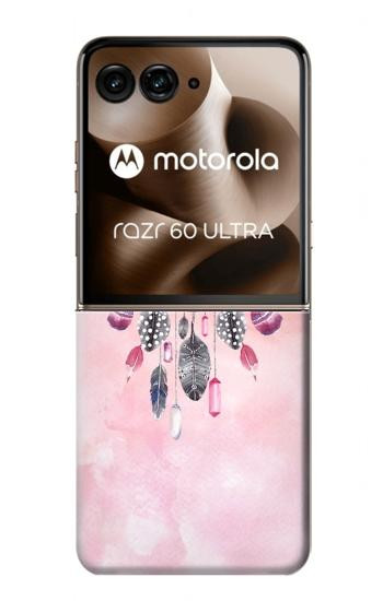 S3094 ドリームキャッチャー 水彩 Dreamcatcher Watercolor Painting Motorola Razr 70 Ultra, 60 Ultra, 50 Ultra, Ultra 2026, Ultra 2025 バックケース、フリップケース・カバー