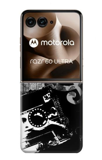 S3197 音楽・カセット・ノート Music Cassette Note Motorola Razr 70 Ultra, 60 Ultra, 50 Ultra, Ultra 2026, Ultra 2025 バックケース、フリップケース・カバー