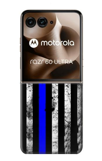 S3244 ブルーラインUSA Thin Blue Line USA Motorola Razr 60 Ultra, Razr Ultra 2025 バックケース、フリップケース・カバー