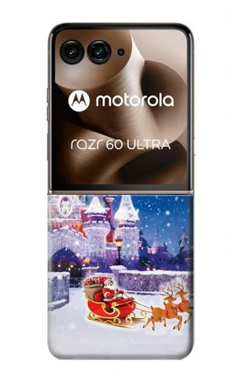 S3282 サンタ・クリスマス城 Santa Xmas Castle Motorola Razr 60 Ultra, Razr Ultra 2025 バックケース、フリップケース・カバー