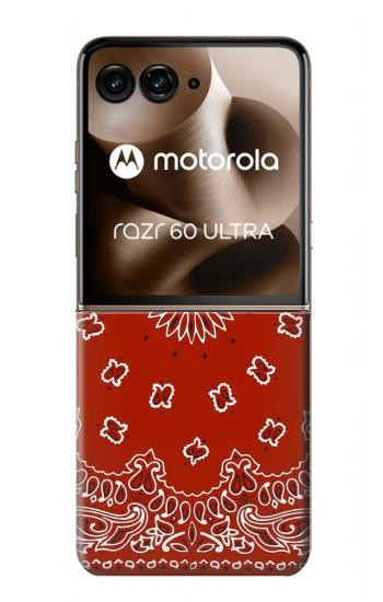 S3355 赤バンダナパターン Bandana Red Pattern Motorola Razr 70 Ultra, 60 Ultra, 50 Ultra, Ultra 2026, Ultra 2025 バックケース、フリップケース・カバー