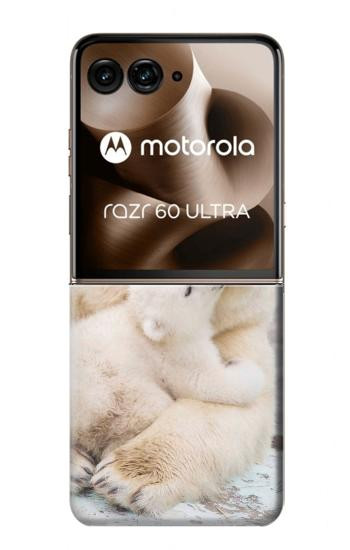 S3373 シロクマ抱擁家族 Polar Bear Hug Family Motorola Razr 70 Ultra, 60 Ultra, 50 Ultra, Ultra 2026, Ultra 2025 バックケース、フリップケース・カバー