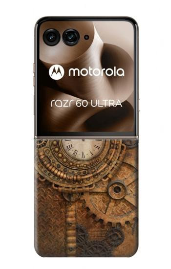 S3401 クロックギア スチームパンク Clock Gear Streampunk Motorola Razr 70 Ultra, 60 Ultra, 50 Ultra, Ultra 2026, Ultra 2025 バックケース、フリップケース・カバー