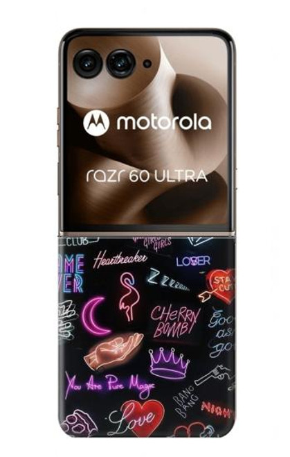 S3433 ビンテージネオングラフィック Vintage Neon Graphic Motorola Razr 60 Ultra, Razr Ultra 2025 バックケース、フリップケース・カバー