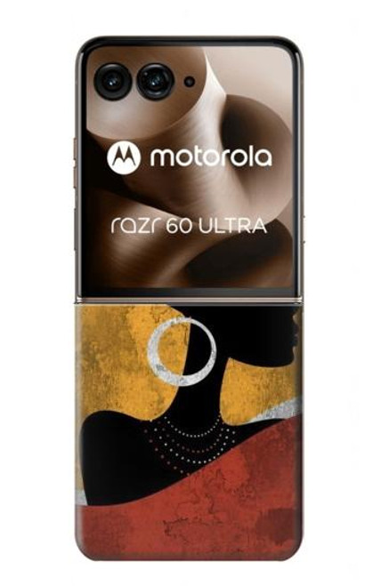 S3453 アフリカの女王ネフェルティティ African Queen Nefertiti Silhouette Motorola Razr 60 Ultra, Razr Ultra 2025 バックケース、フリップケース・カバー
