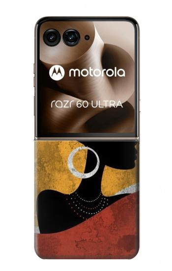 S3453 アフリカの女王ネフェルティティ African Queen Nefertiti Silhouette Motorola Razr 70 Ultra, 60 Ultra, 50 Ultra, Ultra 2026, Ultra 2025 バックケース、フリップケース・カバー