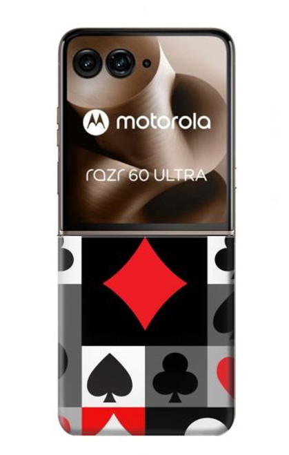 S3463 ポーカーカード Poker Card Suit Motorola Razr 60 Ultra, Razr Ultra 2025 バックケース、フリップケース・カバー