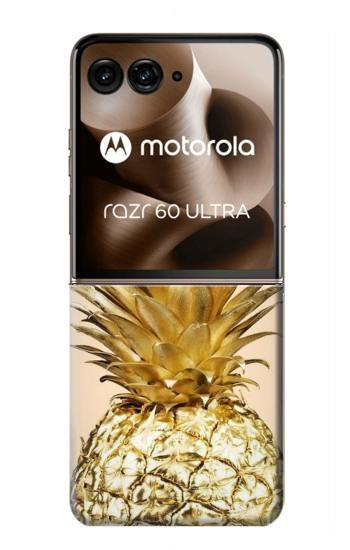 S3490 ゴールドパイナップル Gold Pineapple Motorola Razr 70 Ultra, 60 Ultra, 50 Ultra, Ultra 2026, Ultra 2025 バックケース、フリップケース・カバー