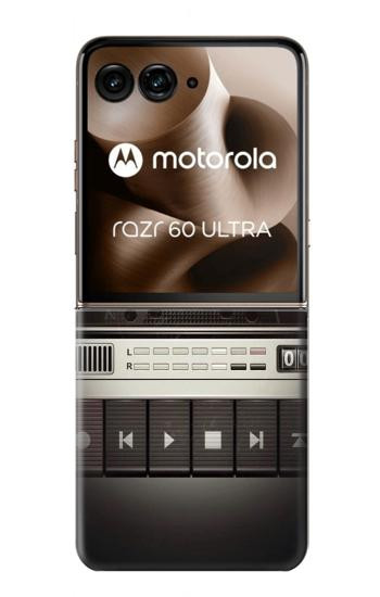 S3501 ビンテージカセットプレーヤー Vintage Cassette Player Motorola Razr 70 Ultra, 60 Ultra, 50 Ultra, Ultra 2026, Ultra 2025 バックケース、フリップケース・カバー