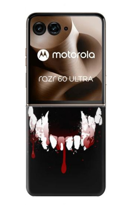 S3527 吸血鬼の歯 Vampire Teeth Bloodstain Motorola Razr 60 Ultra, Razr Ultra 2025 バックケース、フリップケース・カバー