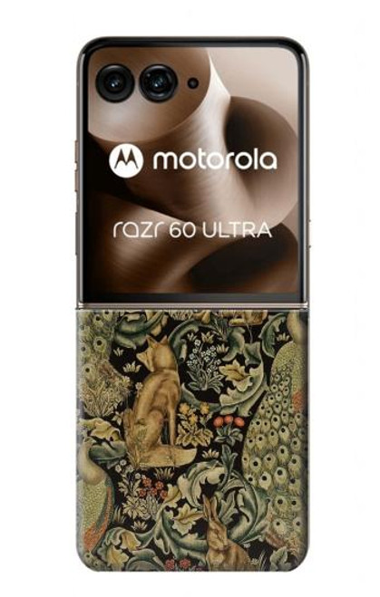 S3661 ウィリアム・モリス・フォレスト・ベルベット William Morris Forest Velvet Motorola Razr 60 Ultra, Razr Ultra 2025 バックケース、フリップケース・カバー