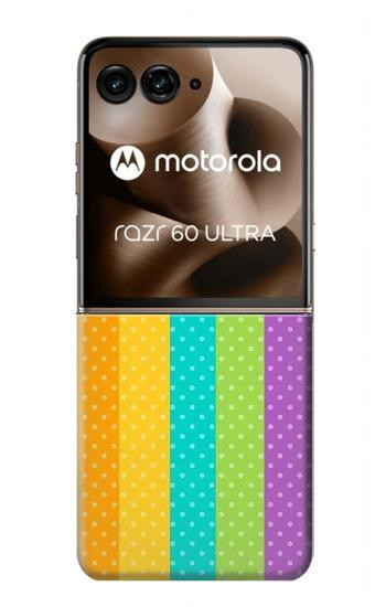 S3678 カラフルなレインボーバーティカル Colorful Rainbow Vertical Motorola Razr 70 Ultra, 60 Ultra, 50 Ultra, Ultra 2026, Ultra 2025 バックケース、フリップケース・カバー