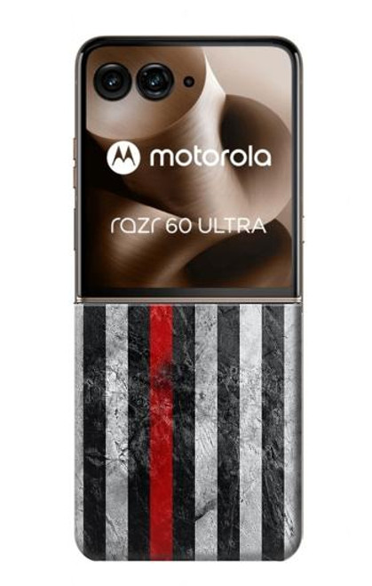 S3687 消防士細い赤い線アメリカの国旗 Firefighter Thin Red Line American Flag Motorola Razr 60 Ultra, Razr Ultra 2025 バックケース、フリップケース・カバー
