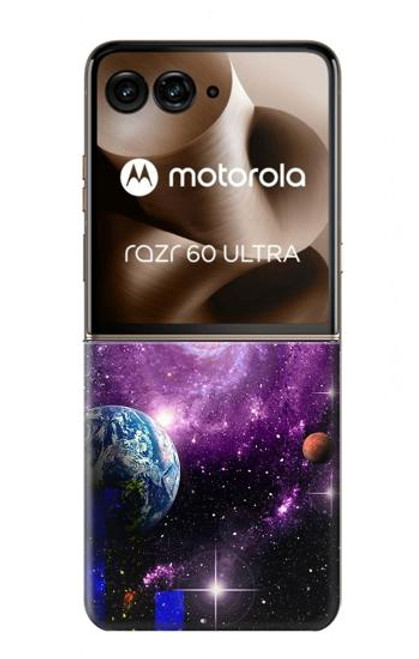 S3689 銀河宇宙惑星 Galaxy Outer Space Planet Motorola Razr 60 Ultra, Razr Ultra 2025 バックケース、フリップケース・カバー
