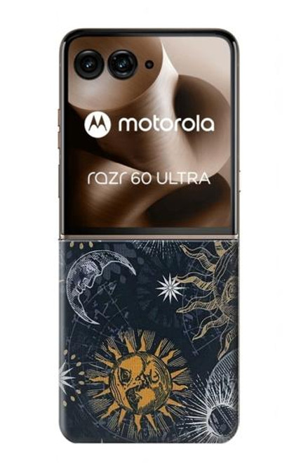 S3702 月と太陽 Moon and Sun Motorola Razr 60 Ultra, Razr Ultra 2025 バックケース、フリップケース・カバー