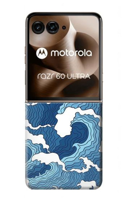 S3751 波のパターン Wave Pattern Motorola Razr 60 Ultra, Razr Ultra 2025 バックケース、フリップケース・カバー
