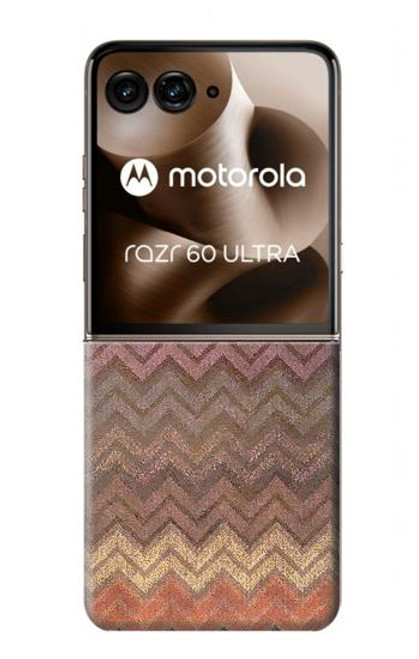 S3752 ジグザグ生地パターングラフィックプリント Zigzag Fabric Pattern Graphic Printed Motorola Razr 60 Ultra, Razr Ultra 2025 バックケース、フリップケース・カバー