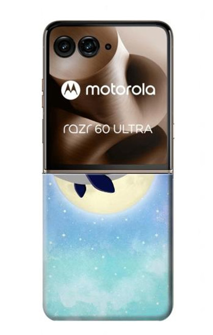 S3807 キラーホエールオルカ月パステルファンタジー Killer Whale Orca Moon Pastel Fantasy Motorola Razr 60 Ultra, Razr Ultra 2025 バックケース、フリップケース・カバー