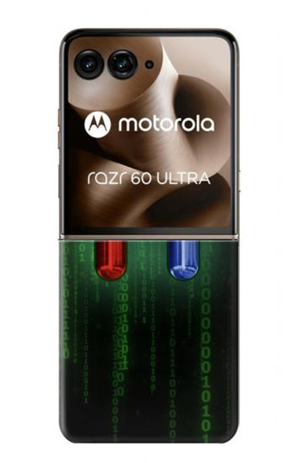 S3816 赤い丸薬青い丸薬カプセル Red Pill Blue Pill Capsule Motorola Razr 60 Ultra, Razr Ultra 2025 バックケース、フリップケース・カバー