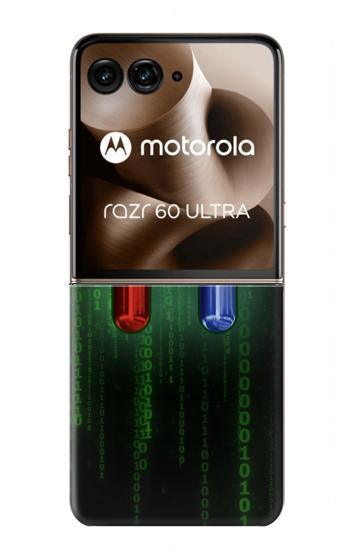 S3816 赤い丸薬青い丸薬カプセル Red Pill Blue Pill Capsule Motorola Razr 70 Ultra, 60 Ultra, 50 Ultra, Ultra 2026, Ultra 2025 バックケース、フリップケース・カバー