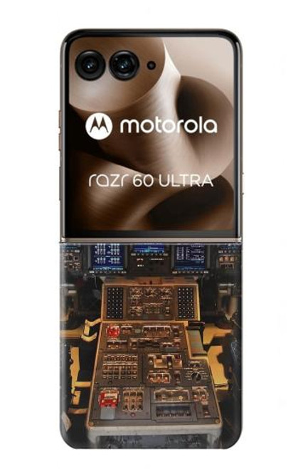 S3836 飛行機のコックピット Airplane Cockpit Motorola Razr 60 Ultra, Razr Ultra 2025 バックケース、フリップケース・カバー