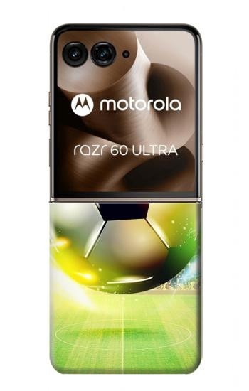 S3844 輝くサッカー サッカーボール Glowing Football Soccer Ball Motorola Razr 70 Ultra, 60 Ultra, 50 Ultra, Ultra 2026, Ultra 2025 バックケース、フリップケース・カバー