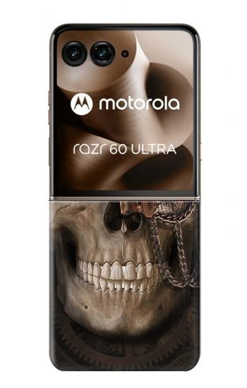 S3852 スチームパンクな頭蓋骨 Steampunk Skull Motorola Razr 70 Ultra, 60 Ultra, 50 Ultra, Ultra 2026, Ultra 2025 バックケース、フリップケース・カバー