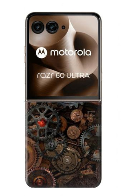 S3884 スチーム パンクな機械の歯車 Steampunk Mechanical Gears Motorola Razr 60 Ultra, Razr Ultra 2025 バックケース、フリップケース・カバー