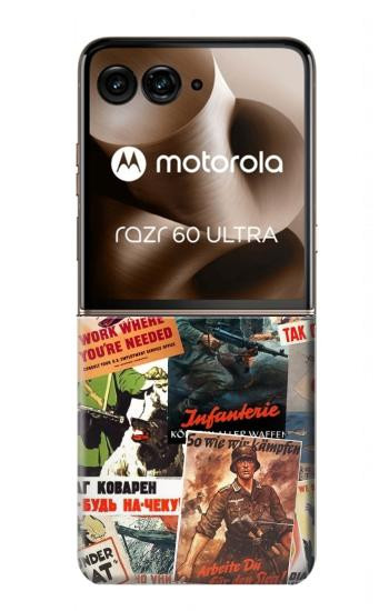 S3905 ビンテージ アーミー ポスター Vintage Army Poster Motorola Razr 70 Ultra, 60 Ultra, 50 Ultra, Ultra 2026, Ultra 2025 バックケース、フリップケース・カバー
