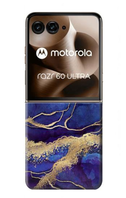 S3906 ネイビー ブルー パープル マーブル Navy Blue Purple Marble Motorola Razr 60 Ultra, Razr Ultra 2025 バックケース、フリップケース・カバー