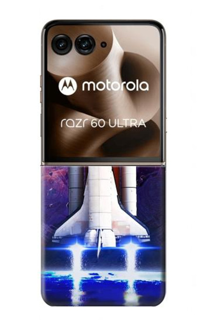 S3913 カラフルな星雲スペースシャトル Colorful Nebula Space Shuttle Motorola Razr 60 Ultra, Razr Ultra 2025 バックケース、フリップケース・カバー