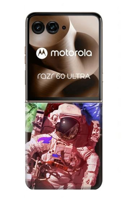 S3914 カラフルな星雲の宇宙飛行士スーツ銀河 Colorful Nebula Astronaut Suit Galaxy Motorola Razr 60 Ultra, Razr Ultra 2025 バックケース、フリップケース・カバー