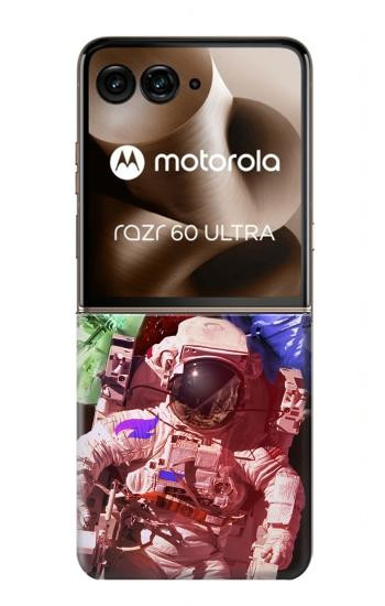S3914 カラフルな星雲の宇宙飛行士スーツ銀河 Colorful Nebula Astronaut Suit Galaxy Motorola Razr 70 Ultra, 60 Ultra, 50 Ultra, Ultra 2026, Ultra 2025 バックケース、フリップケース・カバー