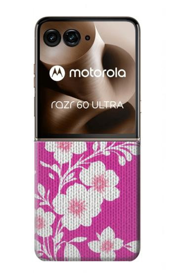 S3924 桜のピンクの背景 Cherry Blossom Pink Background Motorola Razr 70 Ultra, 60 Ultra, 50 Ultra, Ultra 2026, Ultra 2025 バックケース、フリップケース・カバー