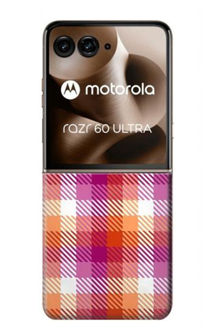 S3941 LGBT レズビアン プライド フラグ チェック柄 LGBT Lesbian Pride Flag Plaid Motorola Razr 60 Ultra, Razr Ultra 2025 バックケース、フリップケース・カバー