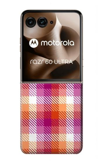 S3941 LGBT レズビアン プライド フラグ チェック柄 LGBT Lesbian Pride Flag Plaid Motorola Razr 70 Ultra, 60 Ultra, 50 Ultra, Ultra 2026, Ultra 2025 バックケース、フリップケース・カバー