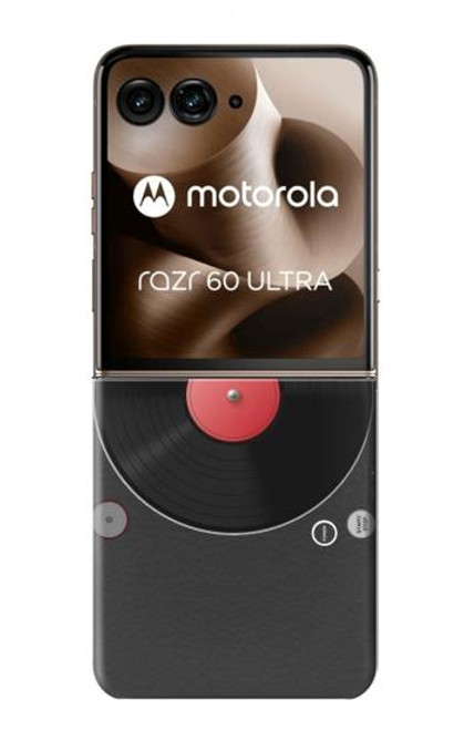 S3952 ターンテーブル ビニール レコード プレーヤーのグラフィック Turntable Vinyl Record Player Graphic Motorola Razr 60 Ultra, Razr Ultra 2025 バックケース、フリップケース・カバー