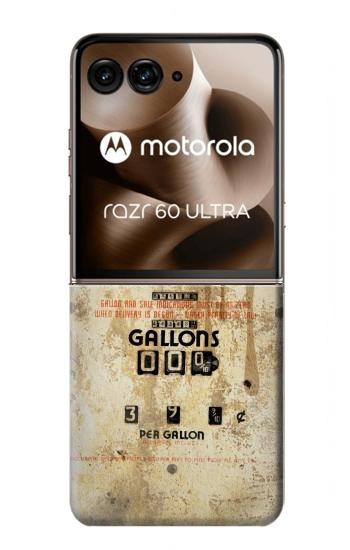S3954 ビンテージガスポンプ Vintage Gas Pump Motorola Razr 70 Ultra, 60 Ultra, 50 Ultra, Ultra 2026, Ultra 2025 バックケース、フリップケース・カバー