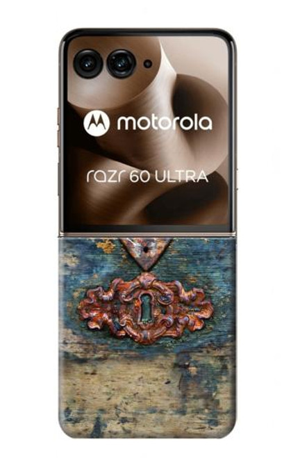 S3955 ヴィンテージ鍵穴ウェザードア Vintage Keyhole Weather Door Motorola Razr 60 Ultra, Razr Ultra 2025 バックケース、フリップケース・カバー