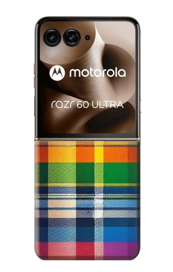 S3983 布の質感 LGBTQ Fabric Texture LGBTQ Motorola Razr 70 Ultra, 60 Ultra, 50 Ultra, Ultra 2026, Ultra 2025 バックケース、フリップケース・カバー