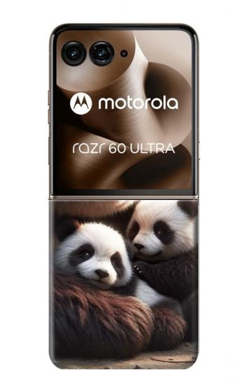 S4008 パンダの家族 Panda Family Motorola Razr 70 Ultra, 60 Ultra, 50 Ultra, Ultra 2026, Ultra 2025 バックケース、フリップケース・カバー