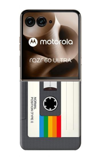 S4023 ヴィンテージ レインボー コンパクトカセット Vintage Rainbow Compact Cassette Motorola Razr 70 Ultra, 60 Ultra, 50 Ultra, Ultra 2026, Ultra 2025 バックケース、フリップケース・カバー