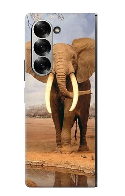 S0310 アフリカゾウ African Elephant Samsung Galaxy Z Fold 7 バックケース、フリップケース・カバー