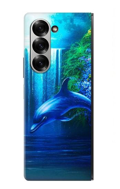 S0385 イルカ Dolphin Samsung Galaxy Z Fold 7 バックケース、フリップケース・カバー