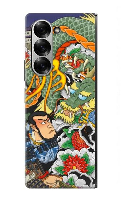 S0454 日本の入れ墨 Japan Tattoo Samsung Galaxy Z Fold 7 バックケース、フリップケース・カバー