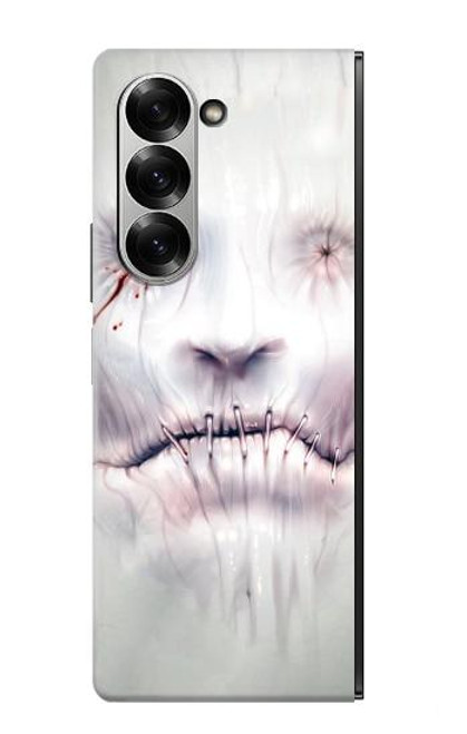 S0884 ホラーフェイス Horror Face Samsung Galaxy Z Fold 7 バックケース、フリップケース・カバー