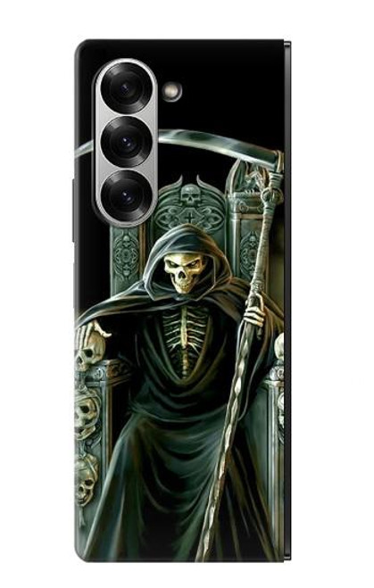 S1024 スケルトンキング Grim Reaper Skeleton King Samsung Galaxy Z Fold 7 バックケース、フリップケース・カバー