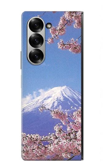 S1060 富士山 桜 Mount Fuji Sakura Cherry Blossom Samsung Galaxy Z Fold 7 バックケース、フリップケース・カバー
