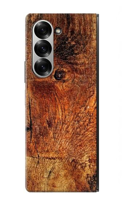 S1140 木材 グラフィックプリント Wood Skin Graphic Samsung Galaxy Z Fold 7 バックケース、フリップケース・カバー