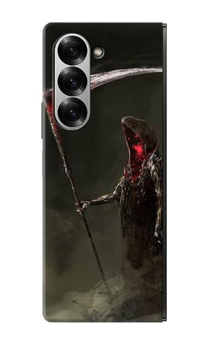 S1319 恐るべった死者の死 Grim Reaper Death Scythe Samsung Galaxy Z Fold 7 バックケース、フリップケース・カバー